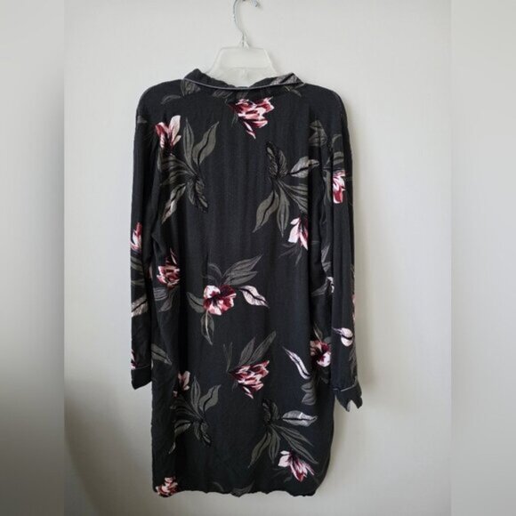CHANGE | Night Shirt Dress Lingerie Green Floral Button Diwn Sz XL - Picture 2 of 6